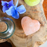 Zoutsteen himalaya badzout hartje